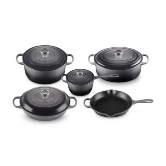 LE CREUSET - 9pc Signature Cast Iron Cookware Set, Oyster